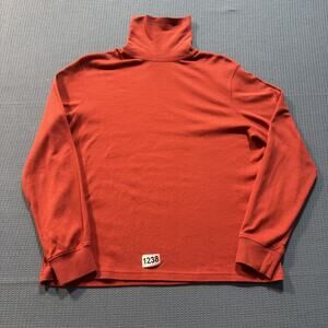 Turtle Neck Long Sleeve Tee Men Sz M Orange Pre-owned Excellent